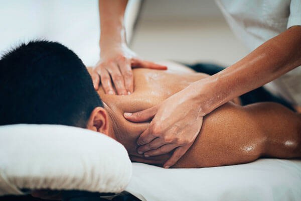 Man getting a massage