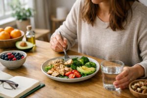 Nutrition and brain health supported through balanced whole foods for mood and mental wellness
